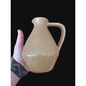 Vintage Canuck Ware Red Clay Pottery Pitcher Speckled Heavy Glaze